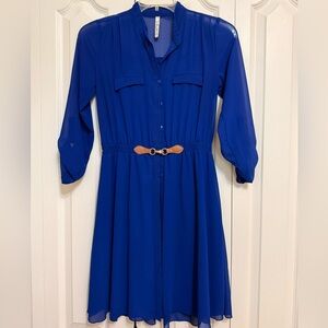 Elegant Blue Women's Dress